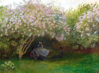Lilacs, Grey Weather by Claude Monet — hand-painted botanical oil painting reproduction on canvas
