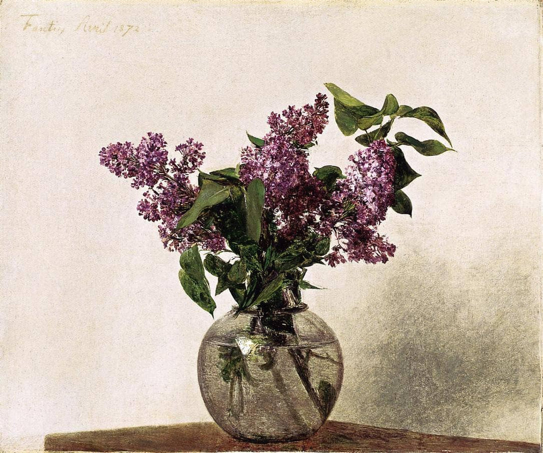 Lilacs by Henri Fantin-Latour — hand-painted botanical oil painting reproduction on canvas