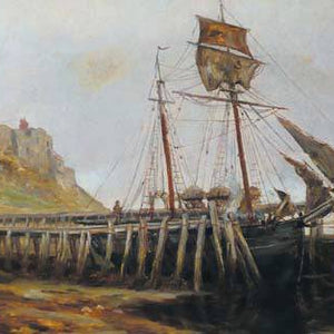 Lime staithes near Holy Island Castle