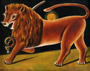 Lion and the sun by Niko Pirosmani — hand-painted animal oil painting reproduction on canvas