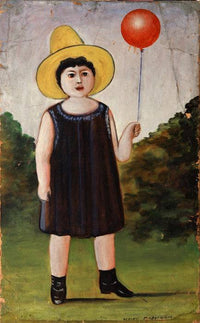 Little girl in a blue dress