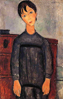 Little Girl in Black Apron by Amedeo Modigliani — hand-painted portrait oil painting reproduction on canvas