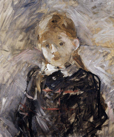 Little Girl with Blond Hair in bedroom
