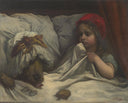 Little Red Riding Hood by Gustave Dore — hand-painted portrait oil painting reproduction on canvas