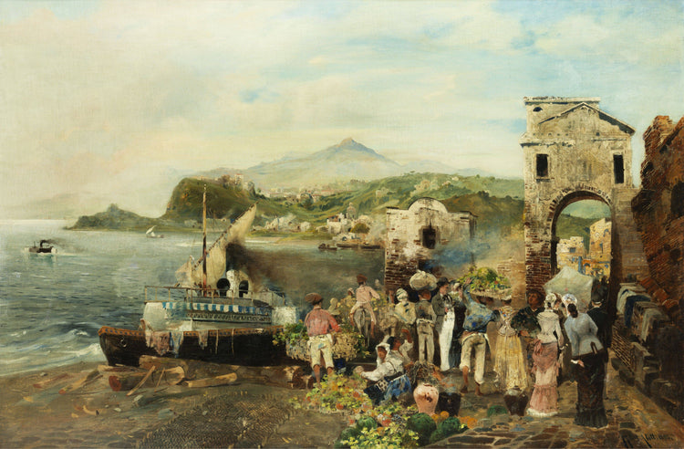 Lively mediterranean shoreline (southern capriccio) - Robert Alott