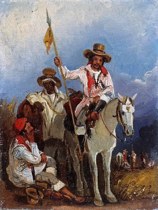 Llaneros by Ferdinand Bellermann — hand-painted cultural oil painting reproduction on canvas