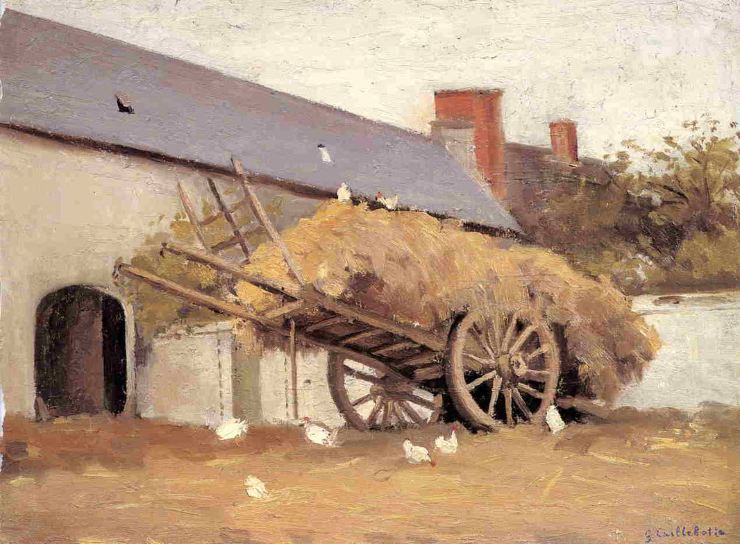 Loaded Haycart by Gustave Caillebotte — hand-painted landscape oil painting reproduction on canvas
