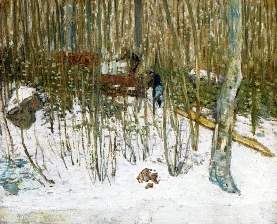 Loading Ice by Julian Alden Weir — hand-painted botanical oil painting reproduction on canvas