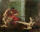 Locusta Testing Poison on a Slave by Joseph-Noël Sylvestre — hand-painted cultural oil painting reproduction on canvas