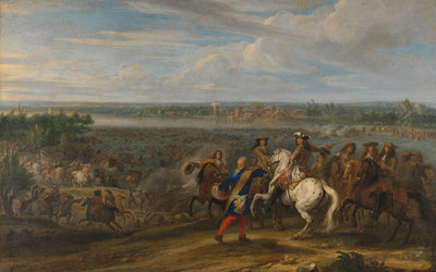 Lodewijk Xiv Trekt Bij Lobith Nederland Binnen by Adam van der Meulen — oil painting reproduction