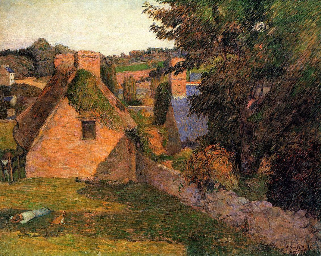 Lollichon Field by Paul Gauguin — hand-painted architectural oil painting reproduction on canvas