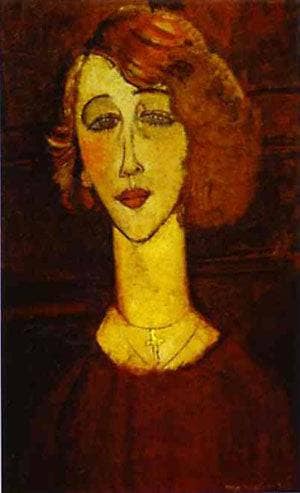 Lolotte by Amedeo Modigliani — hand-painted portrait oil painting reproduction on canvas