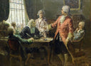 Lomonosov in Germany. The scientific Debate. by Eugene Lanceray — group oil painting wall art