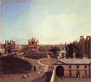 London: Whitehall and the Privy Garden from Richmond House by Canaletto — hand-painted architectural oil painting reproduction on canvas