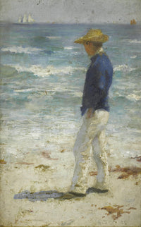 Looking out to Sea by Henry Scott Tuke — hand-painted portrait oil painting reproduction on canvas