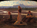 Looks tired by Pellizza da Volpedo — rural oil painting wall art, Neo Impressionism