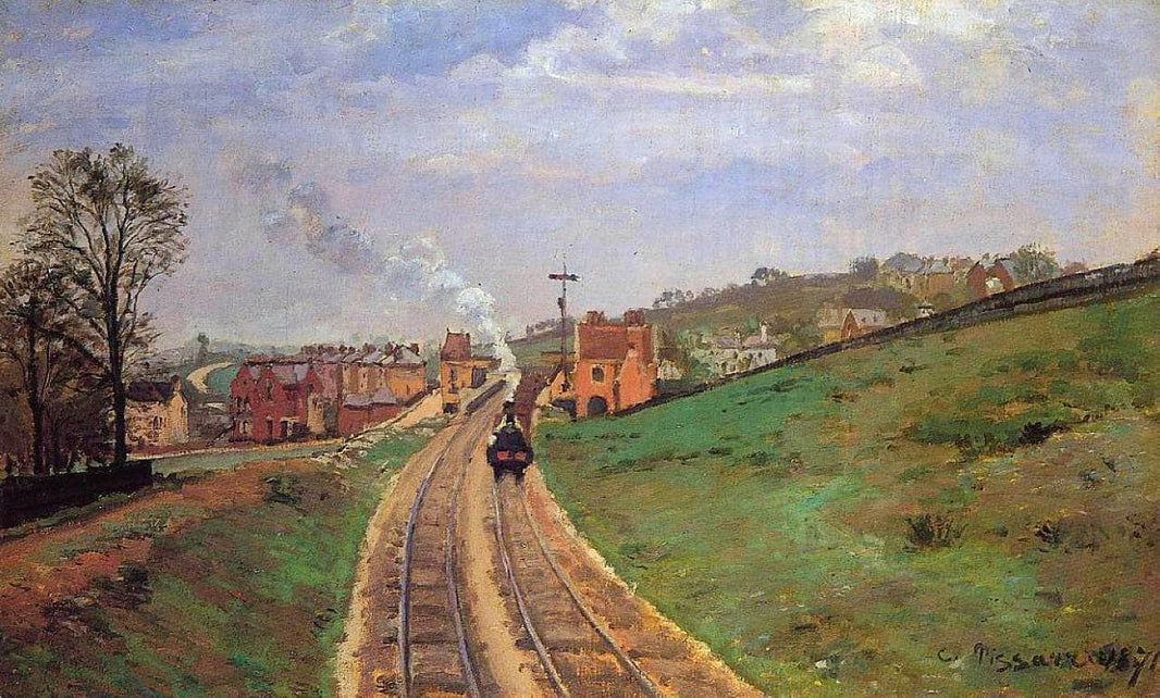 Lordship Lane Station, Dulwich by Camille Pissarro — hand-painted landscape oil painting reproduction on canvas