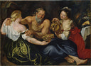 Lot and His Daughters by Peter Paul Rubens — group oil painting wall art, Baroque