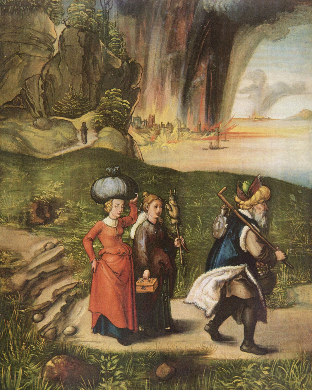 Lot's escape by Albrecht Durer — hand-painted cultural oil painting reproduction on canvas