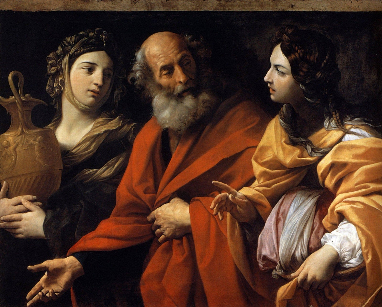 Lot and His Daughters Fleeing Sodom