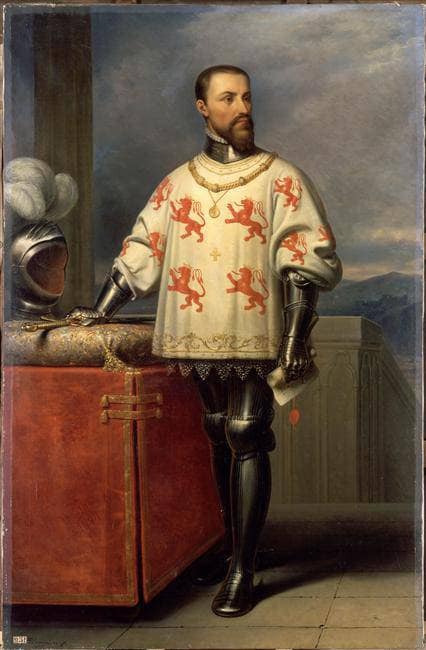 Louis De Luxembourg, Constable of France in 1465 by Charles de Steuben — hand-painted portrait oil painting reproduction on canvas
