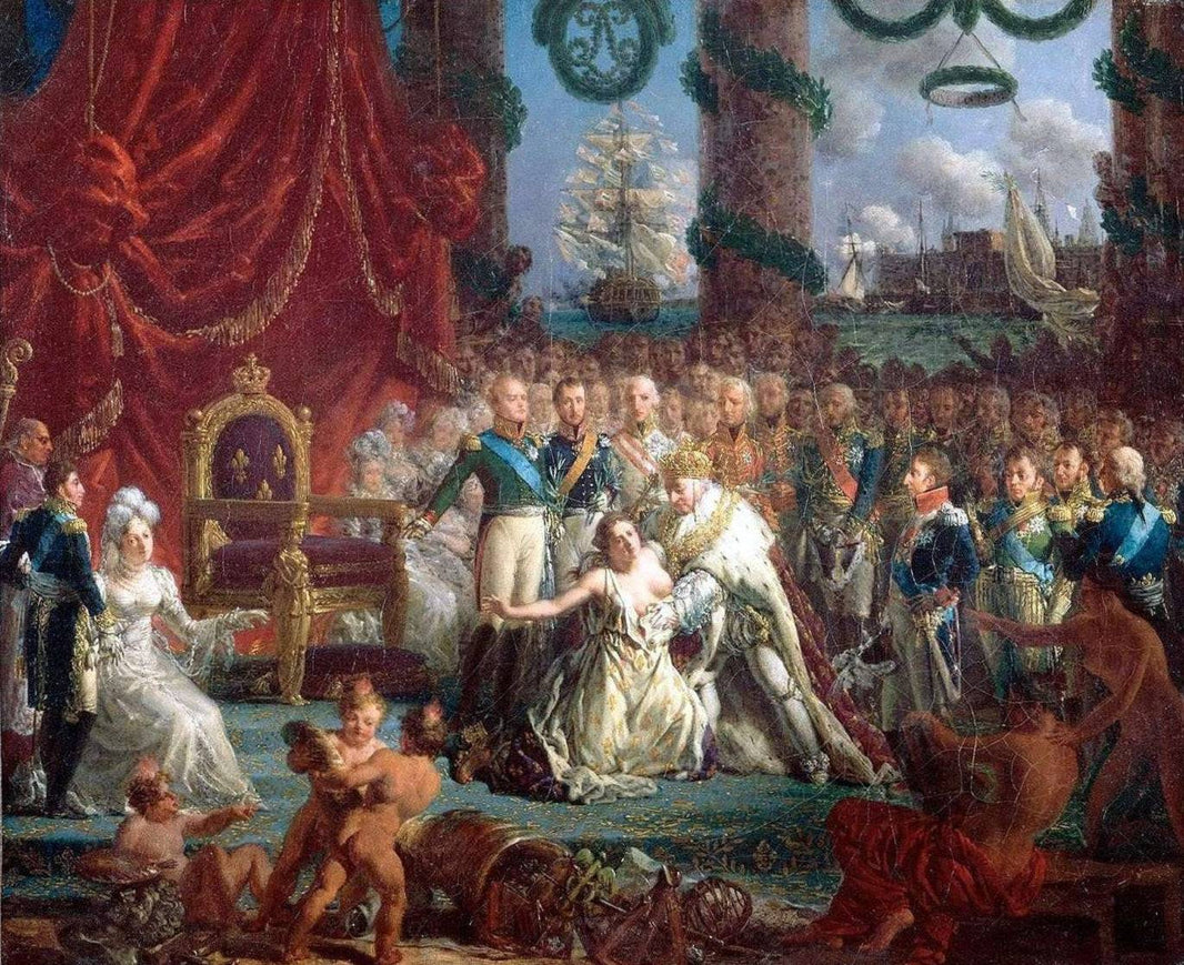 Louis XVIII Relevant La France De Ses Ruines by Louis-Philippe Crépin — hand-painted cultural oil painting reproduction on canvas