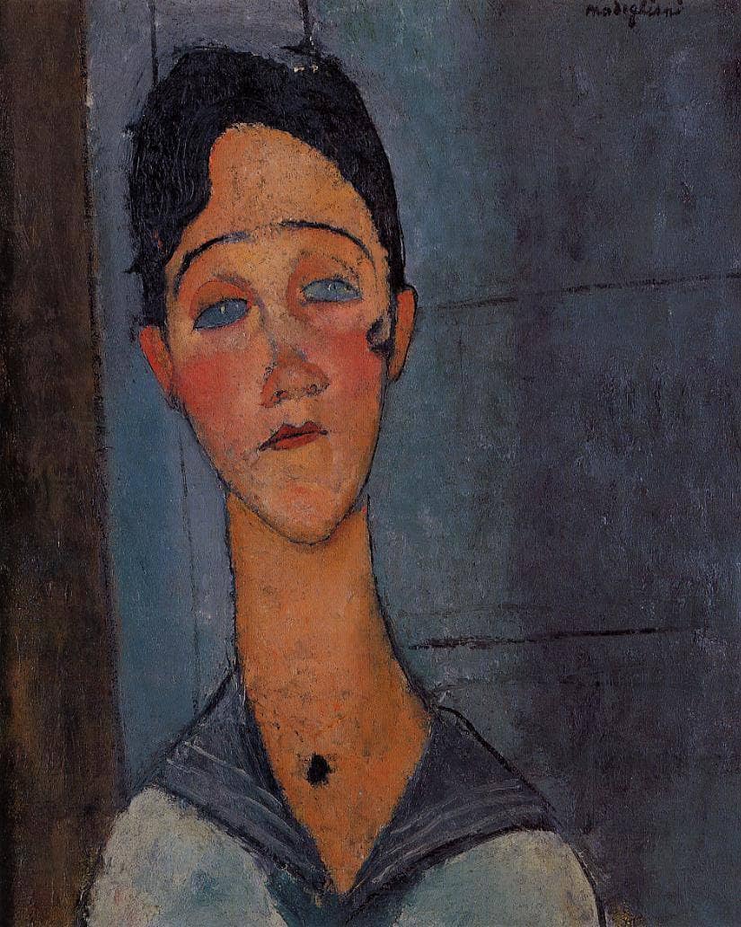Louise by Amedeo Modigliani — hand-painted portrait oil painting reproduction on canvas
