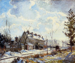 Louveciennes Road Snow Effect - Camille Pissarro