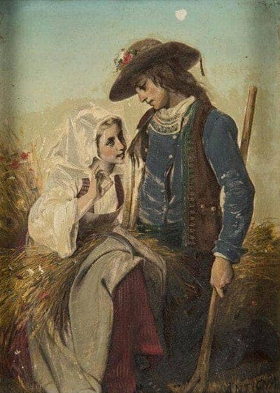 Love hangs by a thread by Alexandre Antigna — oil painting reproduction