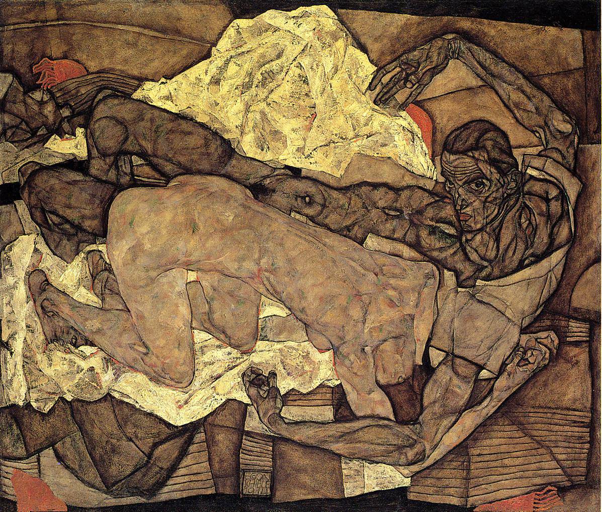 Lovers Man and Woman - Egon Schiele