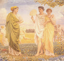 Loves of the Wind and The Seasons by Albert Joseph Moore — hand-painted cultural oil painting reproduction on canvas