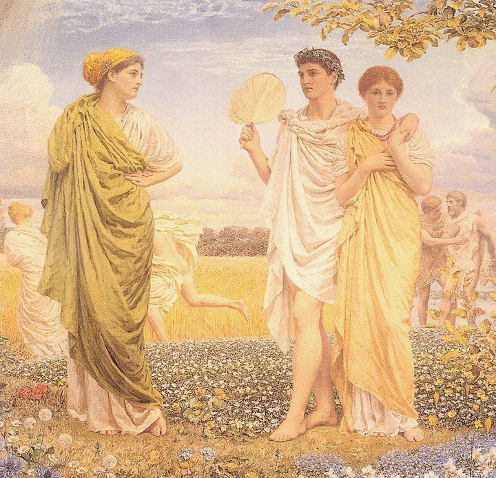 Loves of the Wind and The Seasons by Albert Joseph Moore — hand-painted cultural oil painting reproduction on canvas