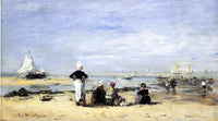 Low Tide at Trouville by Eugene Boudin — hand-painted landscape oil painting reproduction on canvas