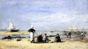 Low Tide at Trouville - Eugene Boudin