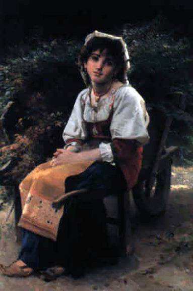 The wheelbarrow by Léon Bazile Perrault, hand-painted portrait oil painting reproduction on canvas