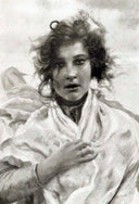 Luciana by Vincenzo Migliaro — hand-painted portrait oil painting reproduction on canvas