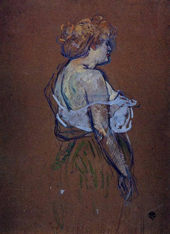 Lucie Bellanger by Henri de Toulouse-Lautrec — hand-painted portrait oil painting reproduction on canvas