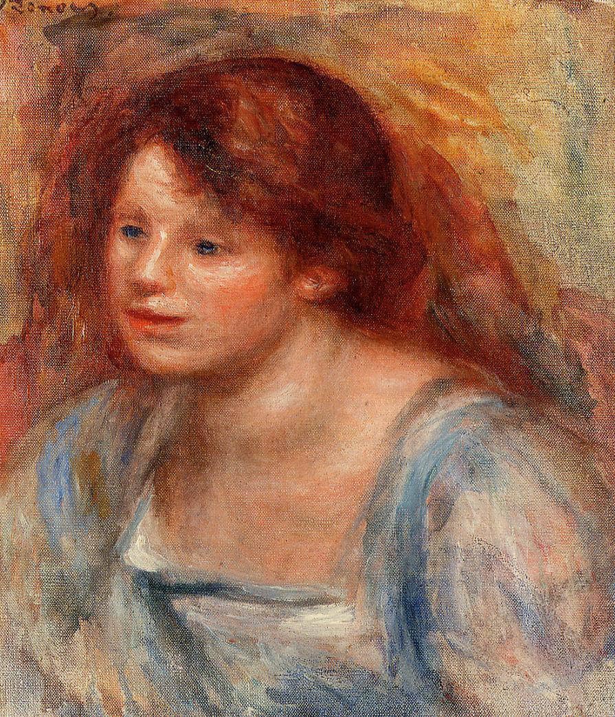 Lucienne by Pierre-Auguste Renoir — hand-painted portrait oil painting reproduction on canvas