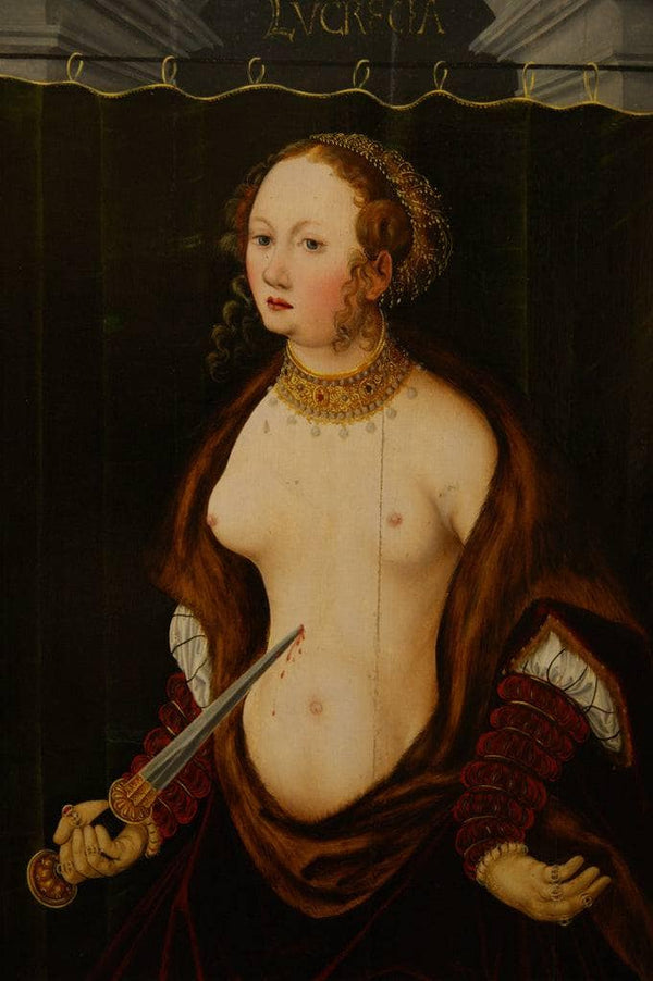 Lucretia committing suicide.