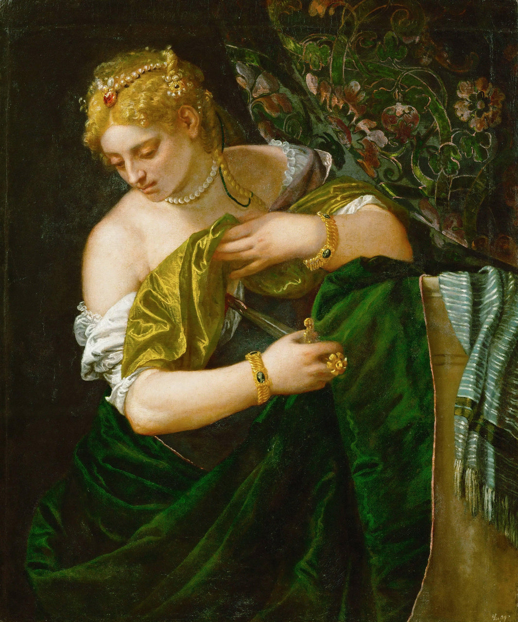 Lucretia by Paolo Veronese — hand-painted portrait oil painting reproduction on canvas