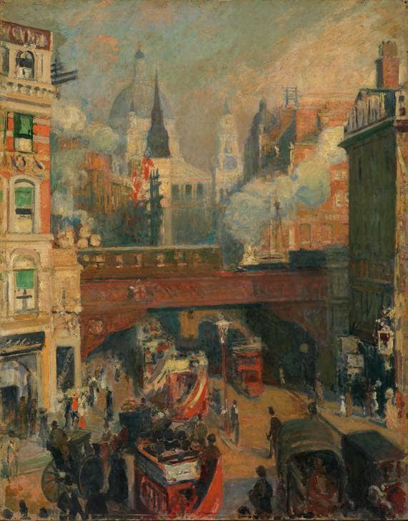Ludgate Circus, Entrance to the City (November, Midday)