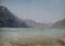 On lake Brienz by Ludwig Knaus — hand-painted landscape oil painting reproduction on canvas
