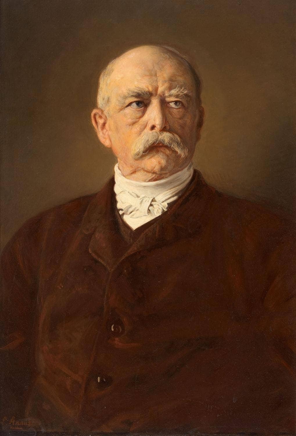 Portrait of the Chancellor Otto Von Bismarck by Ludwig Knaus — hand-painted portrait oil painting reproduction on canvas