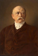 Portrait of the Chancellor Otto Von Bismarck by Ludwig Knaus — male oil painting wall art, Realism