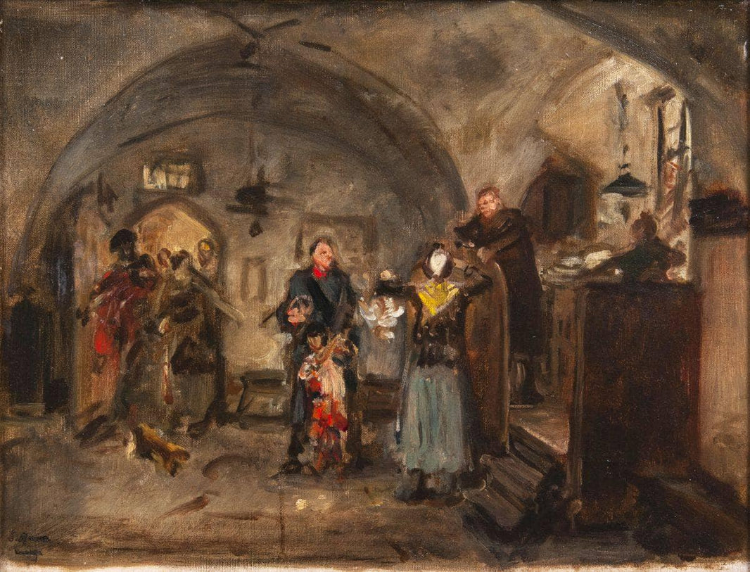 The little chicken thief by Ludwig Knaus — hand-painted cultural oil painting reproduction on canvas