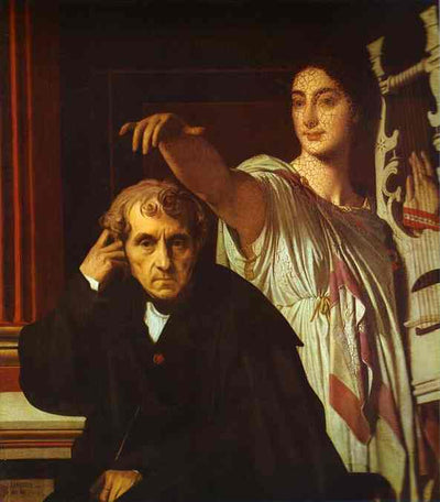 Luigi Cherubini and the Muse of Lyric Poetry in dining room