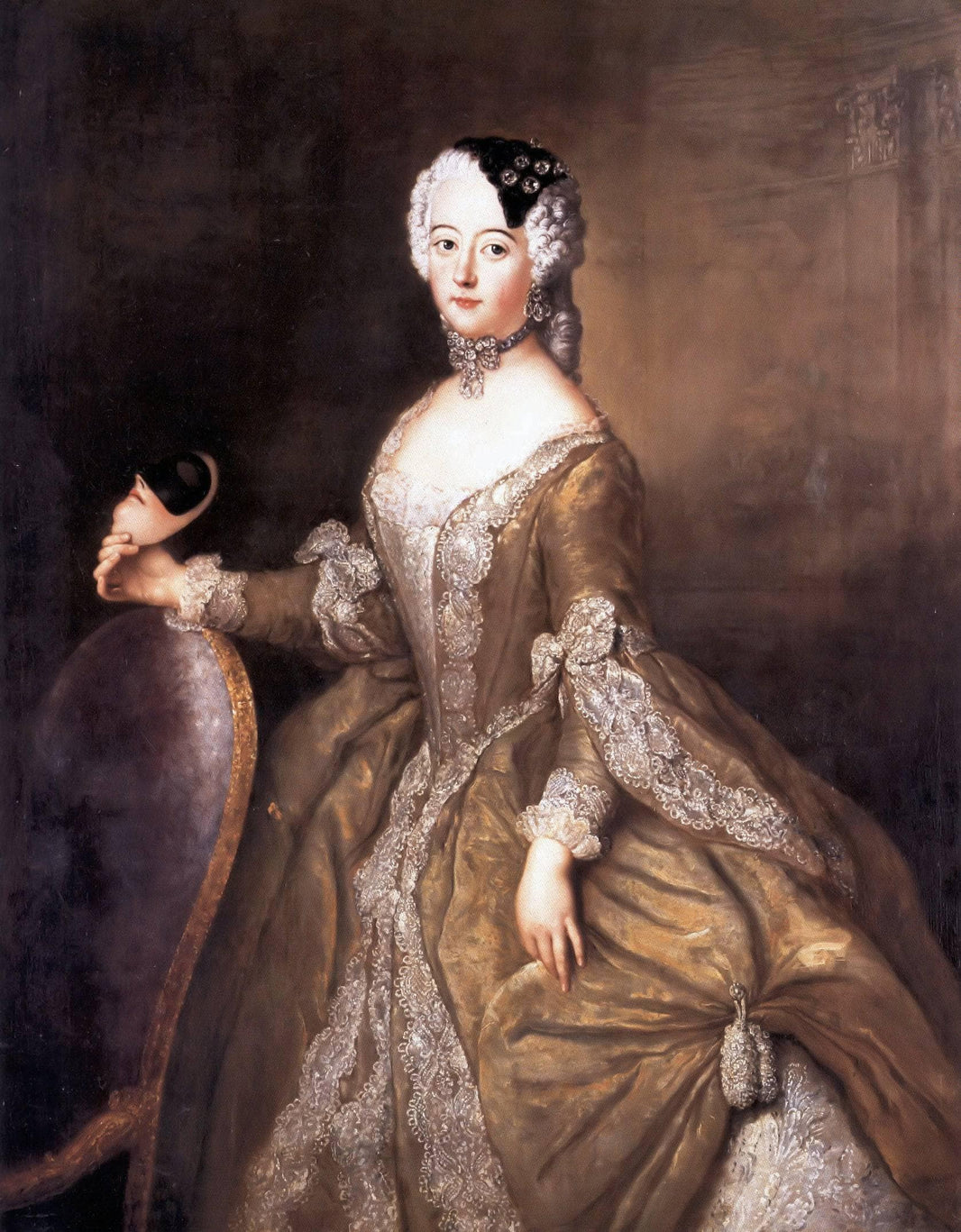 Luise Ulrike of Prussia, Queen of Sweden by Antoine Pesne — hand-painted portrait oil painting reproduction on canvas