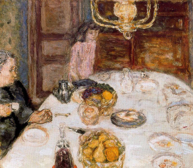 Lunch at Le Grand Lamps by Pierre Bonnard — hand-painted still oil painting reproduction on canvas