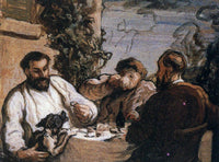 Lunch in the Country by Honore Daumier — hand-painted portrait oil painting reproduction on canvas