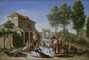 Lunch in the Field by Francisco Bayeu y Subias — hand-painted architectural oil painting reproduction on canvas